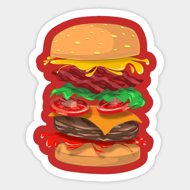 Burger lovin' Sticker by carlcelino